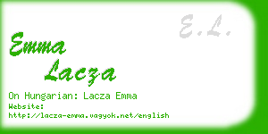 emma lacza business card